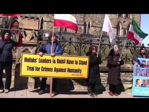 Ottawa, Canada—April 8, 2023:—April 8, 2023: MEK Supporters Rally to Support the Iran Revolution