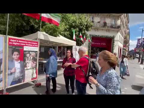 Paris, July 10, 2024: MEK Supporters in Solidarity With the Iranian Revolution