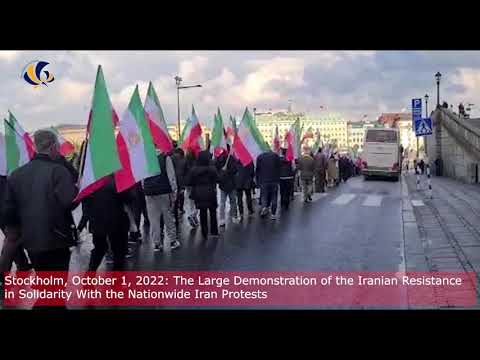 Stockholm, October 1, 2022: Demonstration of the Iranian Resistance in Solidarity With Iran Protests