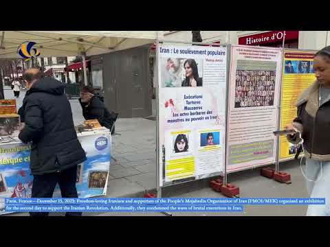 Paris—Dec 15: MEK supporters held an exhibition in solidarity with the Iranian Revolution—2nd Day
