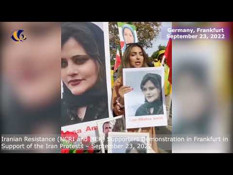 Iranian Resistance Supporters Rally in Frankfurt in Support of the Iran Protests – Sep 23, 2022