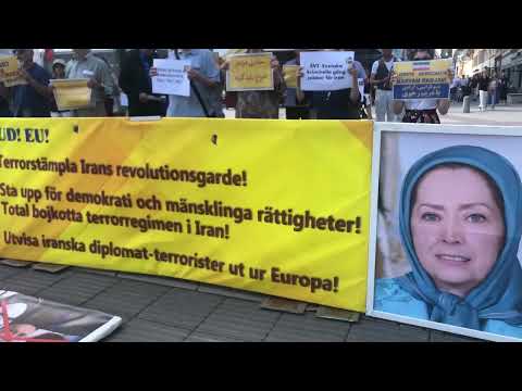 Gothenburg, Sweden—June 1, 2024: MEK Supporters Rally in Solidarity With the Iranian Revolution.