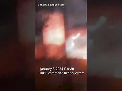 IRGC Basij base attacked in Qazvin | Iran protests