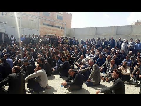 ISFAHAN, Iran, Mar. 11, 2018. Protest gathering and Marching by the People and farmers of Isfahan