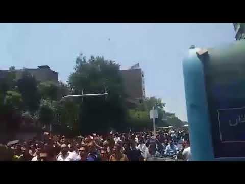 TEHRAN, Iran, June 26, 2018. Protesters chanting: &quot;Not Gaza. Not Lebanon. My life for Iran.&quot;