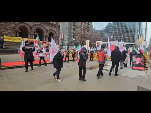 Toronto, Canada—January 27, 2024: MEK Supporters Rally Condemning the Wave of Executions in Iran.