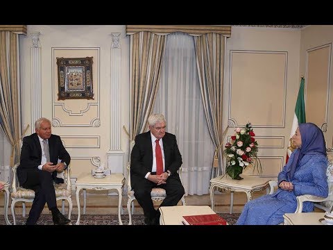 Maryam Rajavi meets with former US House Speaker Gingrich and Senator Torricelli