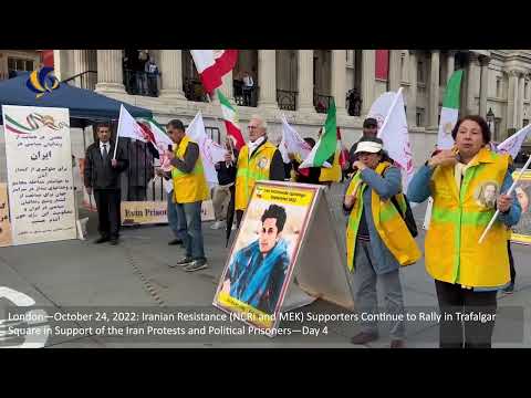 London—October 24, 2022: MEK Supporters Continue to Rally in Support of the Iran Protests—Day 4