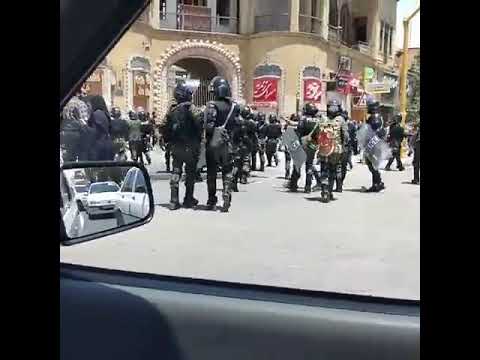 Shiraz, Iran, August 2, Large number of security forces dispatched to quell the protesters.