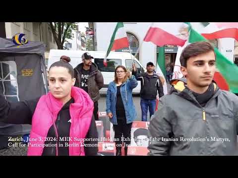 Zurich, June 3, 2024: MEK Supporters Held an Exhibition of the Iranian Revolution&#039;s Martyrs.
