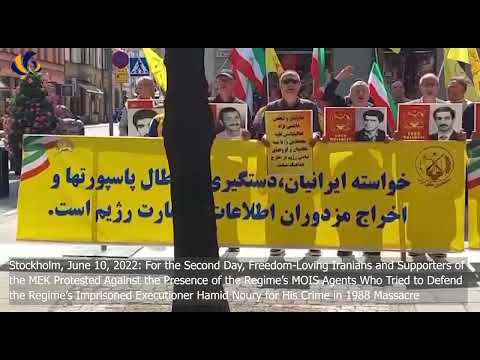 Stockholm, June 10: 2nd Day of the Protest Rally by the MEK Supporters Against the Mullahs&#039; Regime