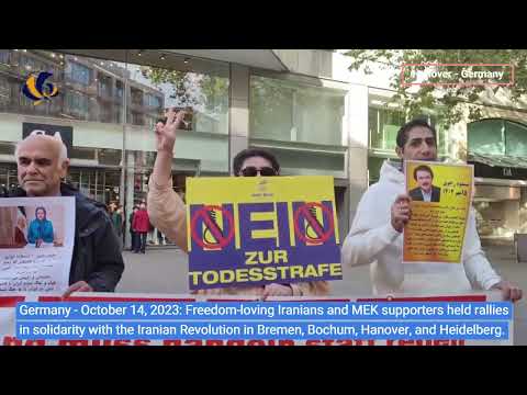 MEK supporters rallies in support of the Iran Revolution in Bremen, Bochum, Hanover &amp; Heidelberg