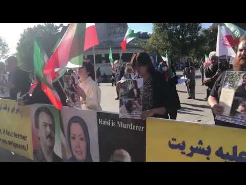 آکسیون اعتراضی ایرانیان آزاده و هواداران مقاومت در پاریس در محکومیت جنایت رژیم
