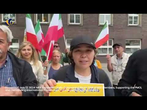 Düsseldorf, July 13: MEK Supporters Rally: Denouncing Sham Trial of MEK Members, Supporting the PMOI