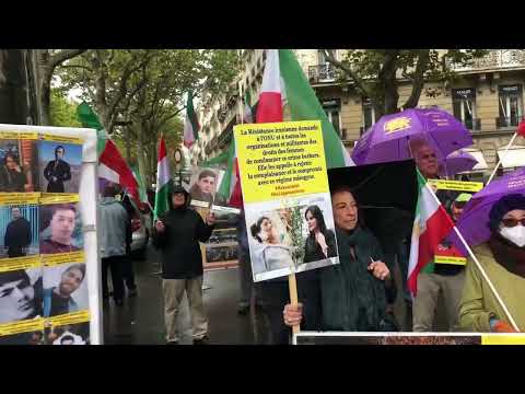 تظاهرات ایرانیان آزاده در پاریس در حمایت از قیام سراسری مردم ایران - ۵مهر ۱۴۰۱