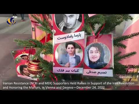 MEK Supporters Rallies in Support of the Iran Revolution, in Vienna and Geneva—December 24, 2022
