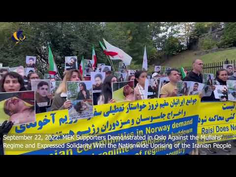 Sep 22, 2022: MEK Supporters Rally in Oslo Against the Mullahs’ Regime, Supporting Iran Protests