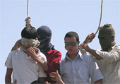 shocking crime, mullahsÃ¢â¬â¢ henchmen hang an 18-year-old, and a juvenile under 18 years of age