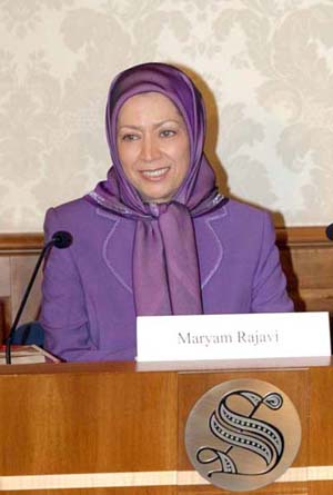 Maryam Rajavi at the Italian Seante