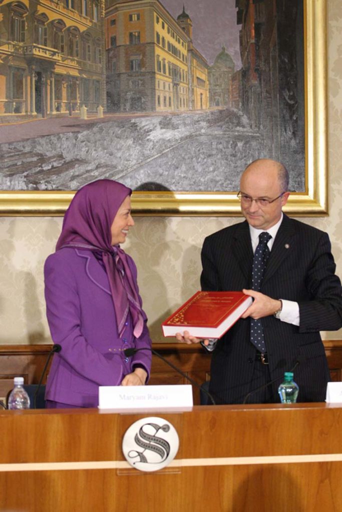 Maryam Rajavi in the Italian Senate