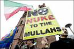 "No Nuke to the mullahs," - Iranian exiles protest