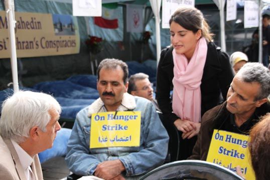 Determind: hunger strikers speak to the press on Wednesday