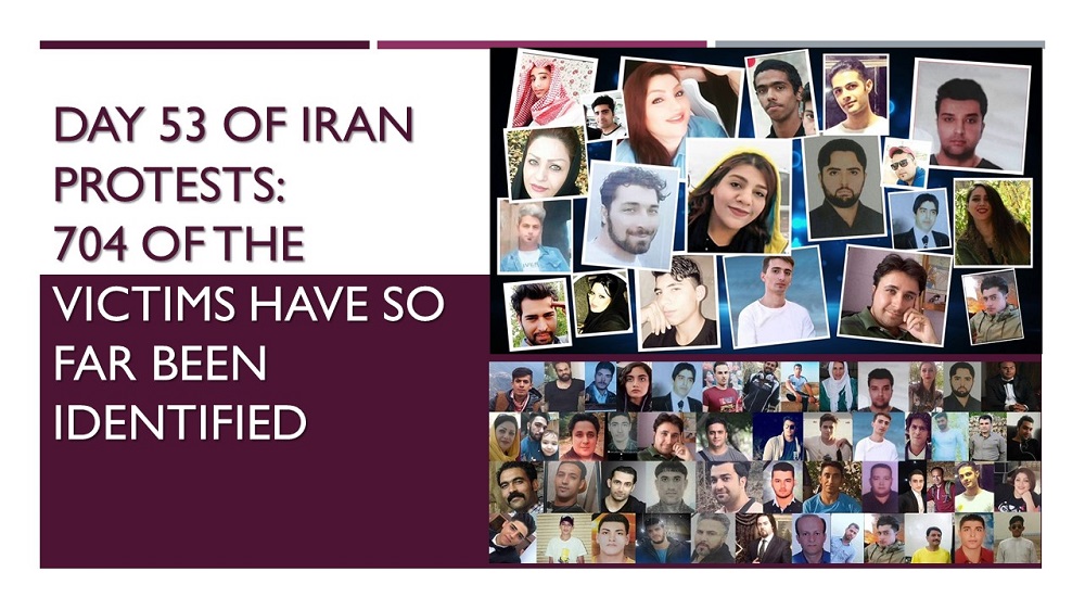 Day 53 of Iran Protests: 704 of the Victims Have so Far Been Identified