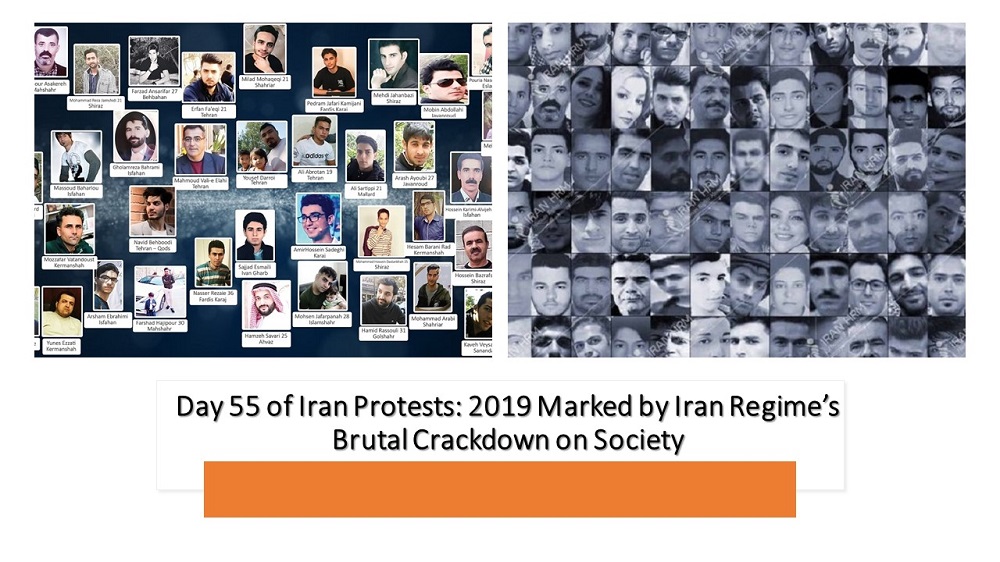 Day 55 of Iran Protests: 2019 Marked by Iran Regime’s Brutal Crackdown on Society