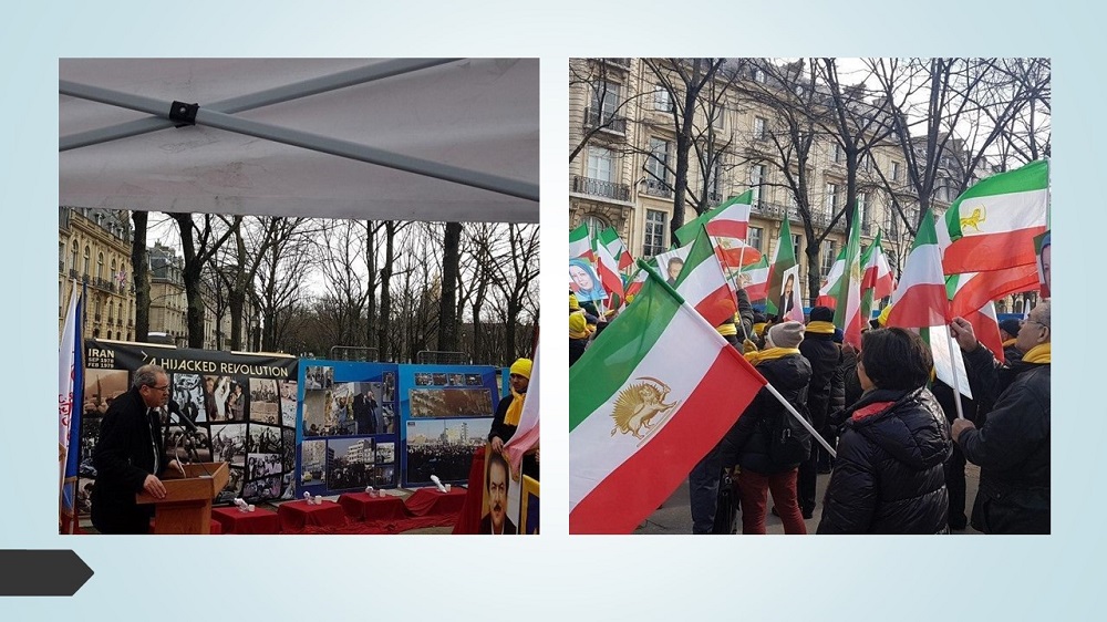 MEK and NCRI Supporters Hold Rally in France on the Anniversary of Anti-Monarchic Revolution 