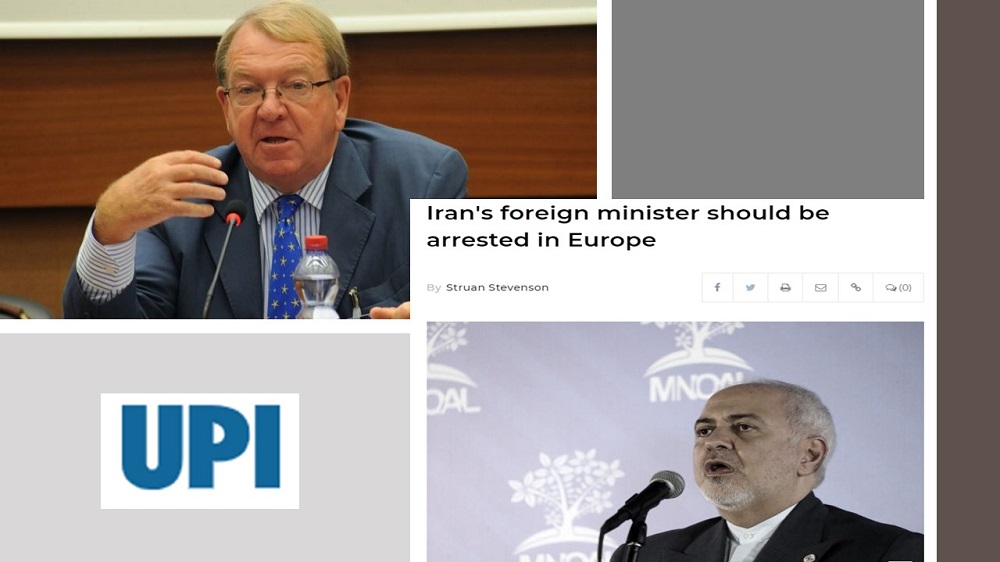 Mr. Stevenson's article on United Press International (UPI) on the necessity of arresting the Iranian Foreign Minister, Javad Zarif, for his involvement in terrorism.