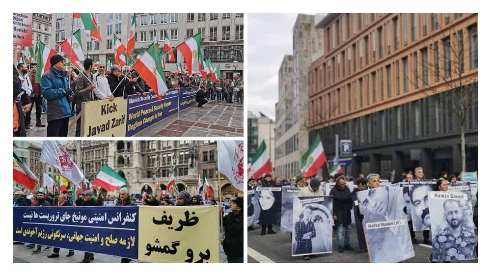 Rally Against Zarif’s Presence at the Munich Security Conference