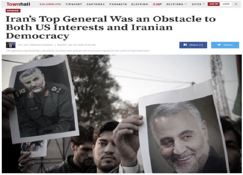 Col. Thomas Cantwell: Iran’s Top General Was an Obstacle to Both US Interests and Iranian Democracy 