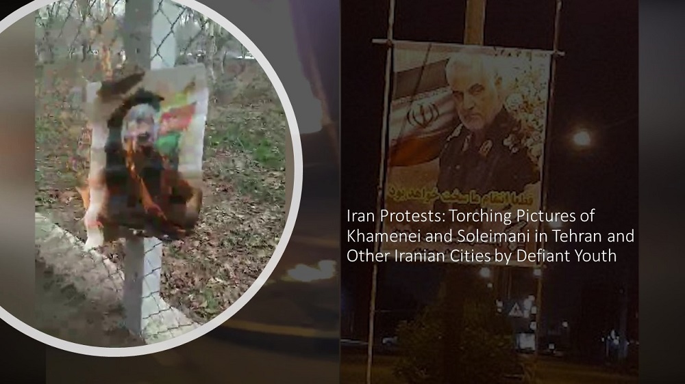 Torching_pictures_of_supreme_leader_Khamenei_and_Soleimani_master_terror_of_Irans_Regime