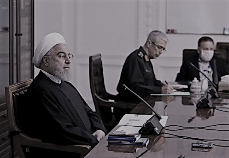 Hassan Rouhani in a meeting of the Iranian Regime's Coronavirus Taskforce