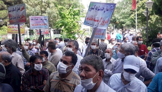 Retirees-rallying-in-the-city-of-Mashhad-northeast-Iran