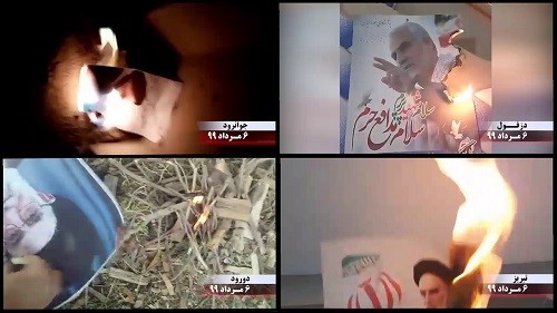 Dezful-Javanrud-Tabriz-Dorud-–-Torching-banners-of-Khamenei-and-Qassem-Soleimani-July-27-2020-2