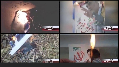 Dezful-Javanrud-Tabriz-Dorud-–-Torching-banners-of-Khamenei-and-Qassem-Soleimani-July-27-2020