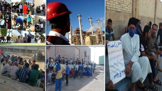 Oil, gas, and petrochemical plant workers strike continues for 18th day in 23 cities and 12 provinces. Also Strikes and protests by Haft Tappeh sugarcane, Arak Hepco, and Saveh profile workers continue.