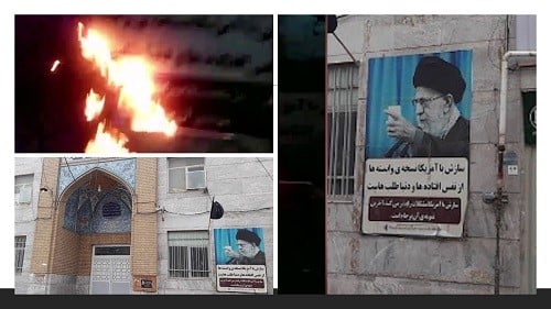 Qom-Torching-Khamenei’s-large-banner-July-23-2020