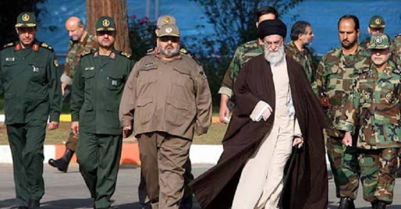 Ali Khamenei and IRGC's top commanders