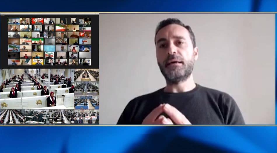 Mario Barbaro speaks at the online conference