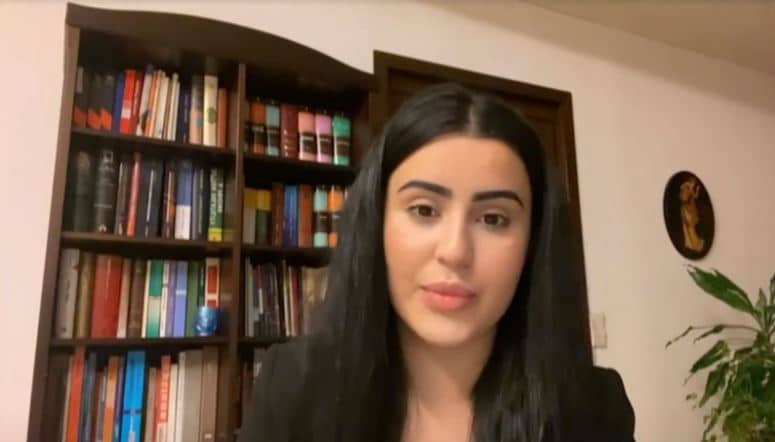 Sara Ehsani speaks at the online conference