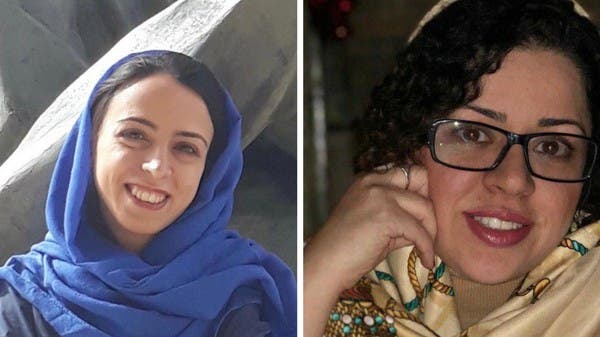 Najmeh Vahedi, left, and Hoda Amid, right, were sentenced to prison in Iran. 