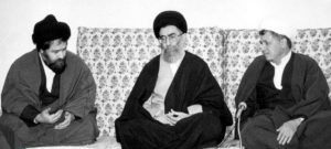 hmad Khomeini (left), Ali Khamene (center)i, Ali Akbar Hashemi Rafsanjani (right)