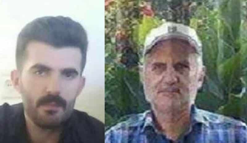 Political prisoners Loghman Hakimpour (left) and Reza Qoli Shir Mohammadi