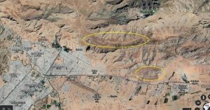 Satellite imagery on the general location of Konesht and Panj Pelleh Sites