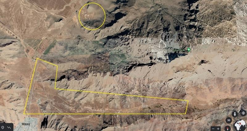 Satellite images display general geographics of the IRGC Konesht missile launch facility, and the new complex, to the north, and northeast of the City of Kermanshah