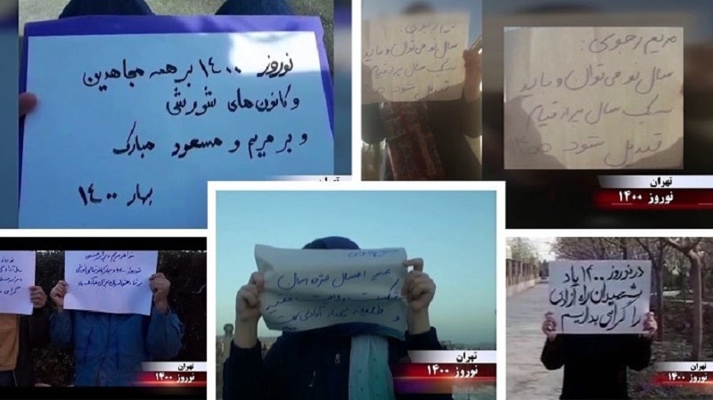 Tehran - Activities of the Resistance Units and Supporters of MEK on the eve of Nowruz - "On Nowruz 1400, let’s remember the martyrs." – March 20, 2021 