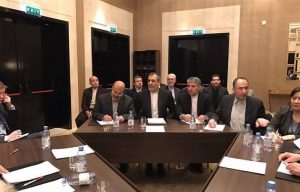 Mohammad Reza Fallahzadeh (Front left) at the “Astana talks” in Kazakhstan