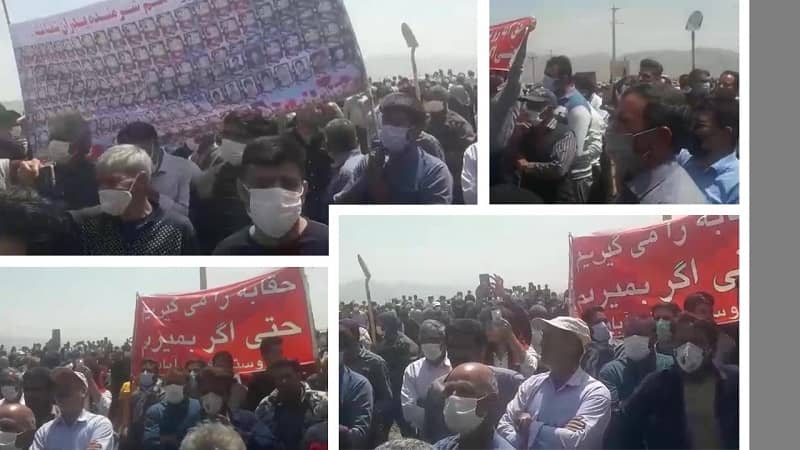 Isfahan – The farmers rally, demanding their water rights to Zayandeh-Rud river – April 24, 2021 